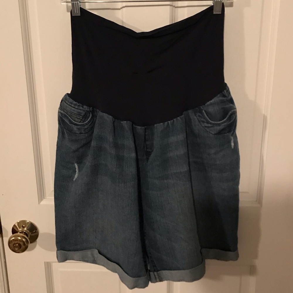 Maternity Bermuda Jean Shorts